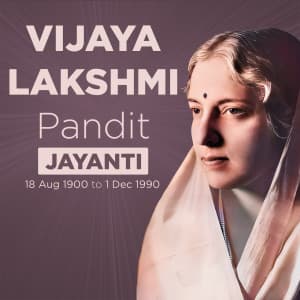 Vijaya Lakshmi Pandit Jayanti