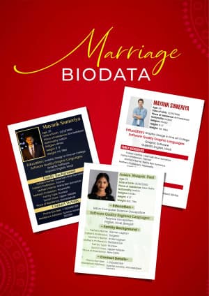 Marriage Biodata templates
