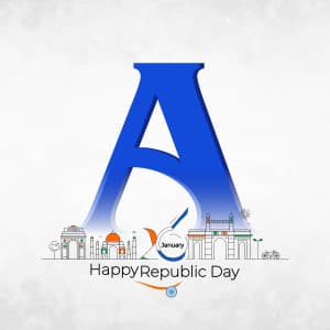 Happy Republic Day Alphabet templates