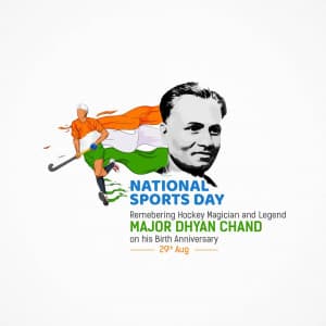 National Sports Day greeting image