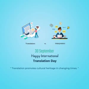International Translation Day graphic