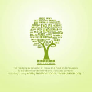 International Translation Day marketing flyer