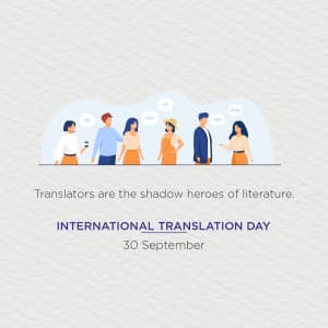 International Translation Day whatsapp status poster