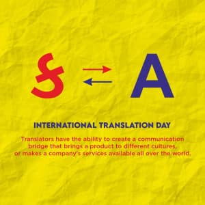 International Translation Day poster Maker