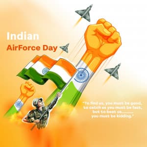 Indian Air Force Day marketing poster