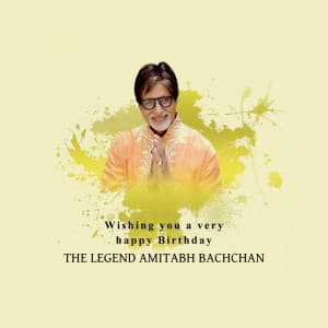 Amitabh Bachchan Birthday advertisement banner