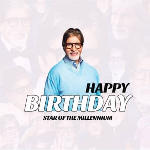 Amitabh Bachchan Birthday marketing poster