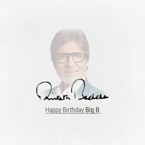 Amitabh Bachchan Birthday whatsapp status poster