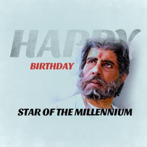 Amitabh Bachchan Birthday event advertisement