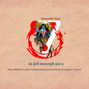 Day-7 Devi Kalratri Maa marketing poster