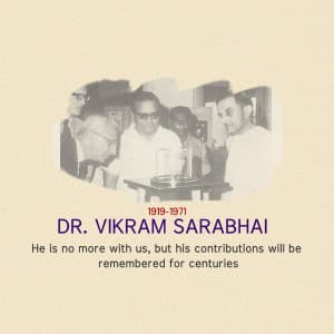 Dr Vikram Sarabhai Punyatithi graphic