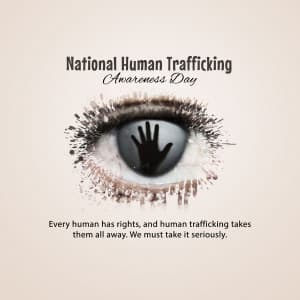 National Human Trafficking Awareness Day marketing poster