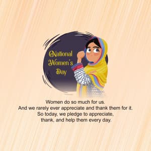 National Women's Day marketing flyer