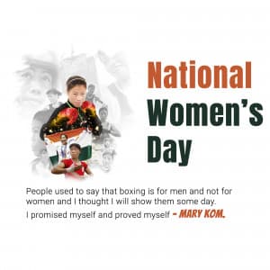 National Women's Day whatsapp status poster