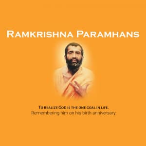 Sri Ramakrishna Jayanti advertisement banner