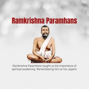 Sri Ramakrishna Jayanti greeting image