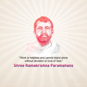 Sri Ramakrishna Jayanti marketing flyer