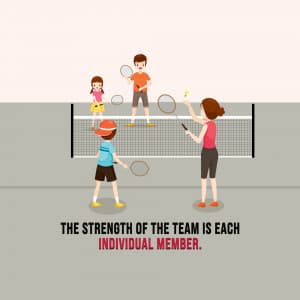 Badminton Social Media poster