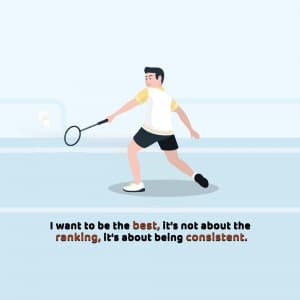 Badminton whatsapp status poster