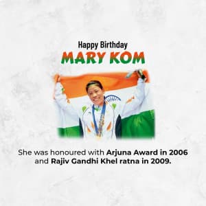 Happy Birthday Mary Kom ad post