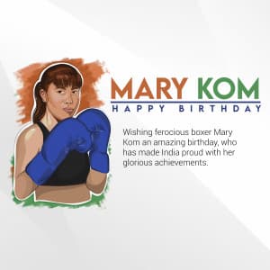 Happy Birthday Mary Kom graphic