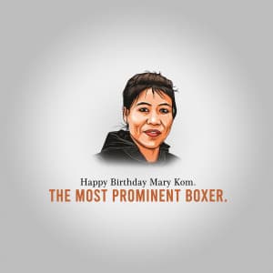 Happy Birthday Mary Kom poster Maker