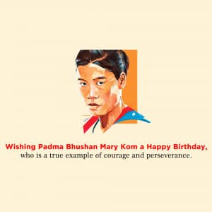 Happy Birthday Mary Kom event advertisement