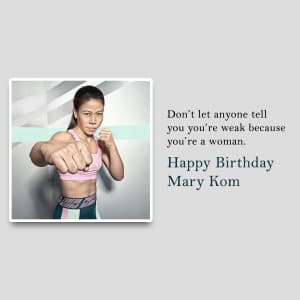 Happy Birthday Mary Kom banner