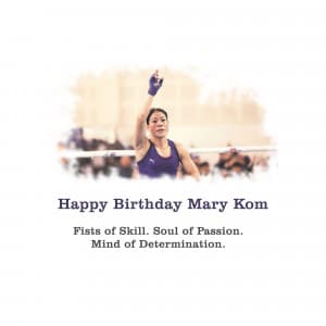 Happy Birthday Mary Kom event poster