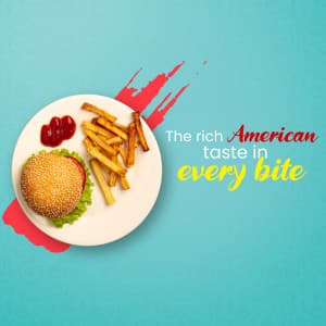 American Cuisine promotional template