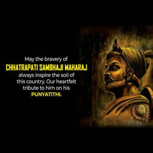 Chhatrapati Sambhaji Maharaj Punyatithi festival image