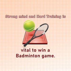 Badminton template