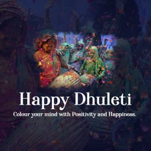 Happy Dhuleti advertisement banner