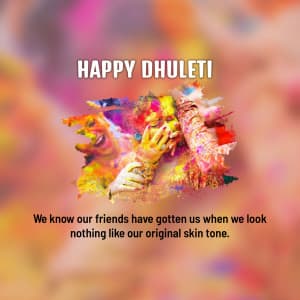 Happy Dhuleti marketing flyer