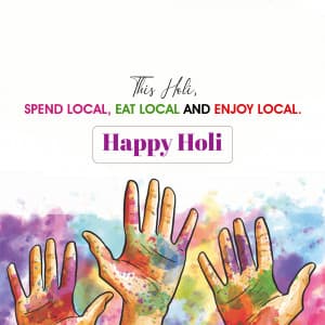 Vocal for Local Holi poster Maker