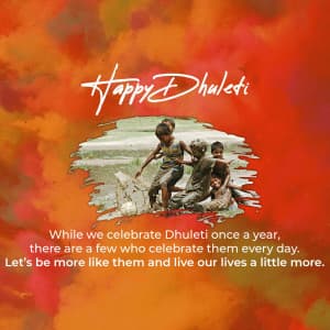Happy Dhuleti Facebook Poster