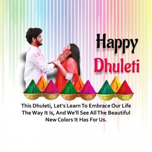 Happy Dhuleti event advertisement