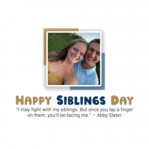 Siblings Day advertisement banner