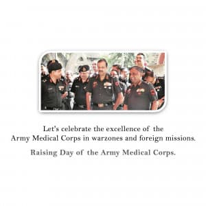 Raising day of the Army Medical Corps greeting image