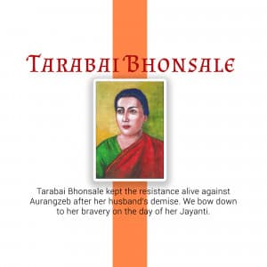 Tarabai Janm Jayanti marketing flyer