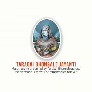 Tarabai Janm Jayanti whatsapp status poster