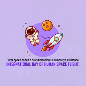 International Day of Human Space Flight advertisement banner