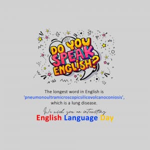 English Language Day ad post