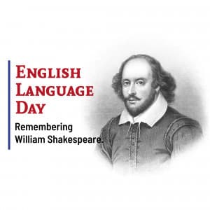 English Language Day whatsapp status poster