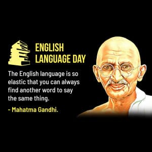 English Language Day Facebook Poster