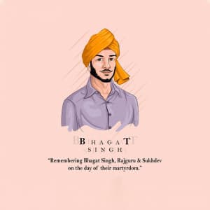 Bhagat Singh marketing flyer