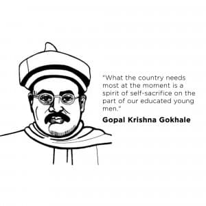 Gopal Krishna Gokhale Jayanti festival image