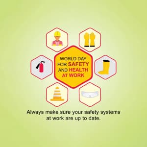 World Day for Safety & Health at Work whatsapp status poster