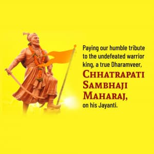Chhatrapati Sambhaji Maharaj Jayanti advertisement banner