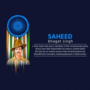 Bhagat Singh whatsapp status poster